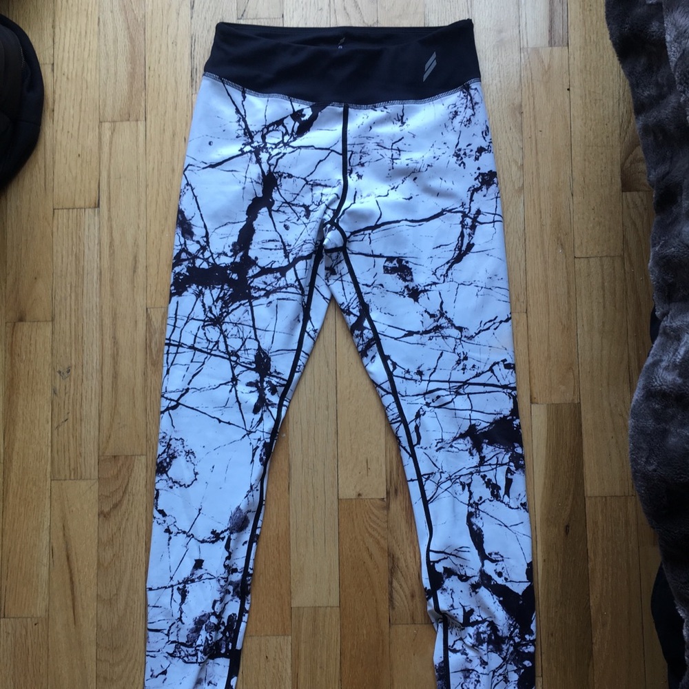 DO YOU EVEN MARBLE PRINT LEGGINGS SMALL